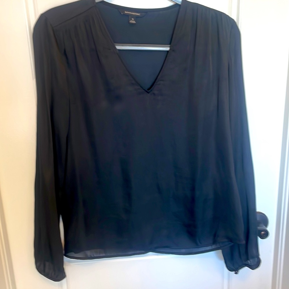 Black Silky Blousr